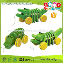 ASTM certifié de bonne qualité Handmande Alligator Toy Lovely Wooden Mini Toy